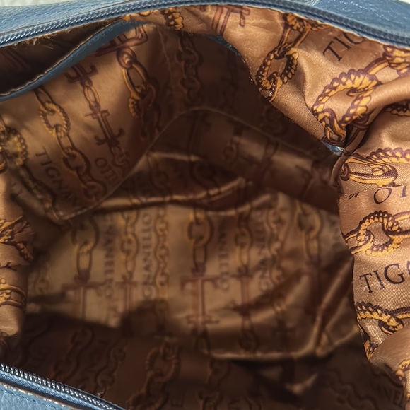 Tignanello Blue Leather Bag - Picture 5 of 6